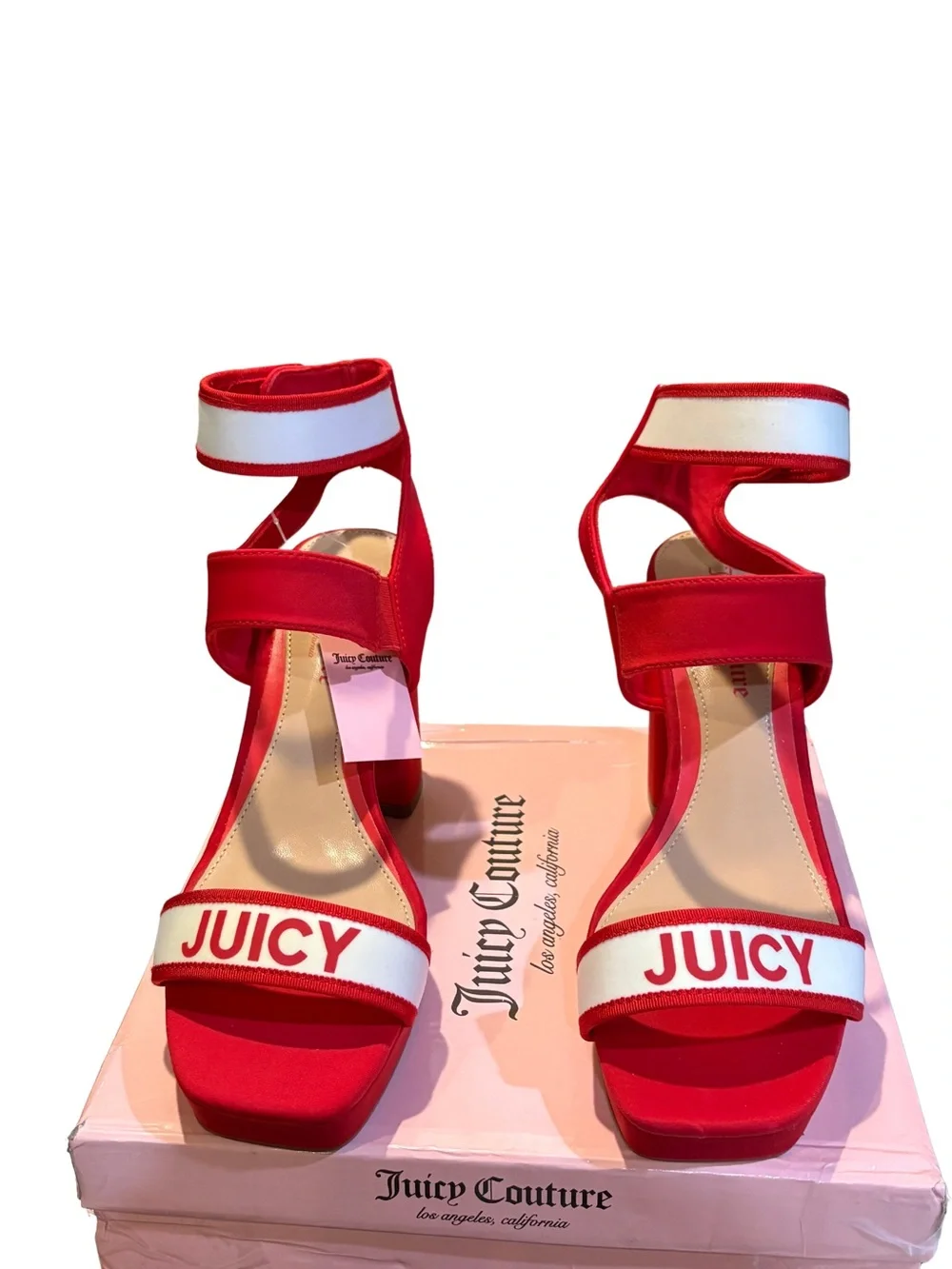 NWT Juicy Couture JC-Glisten Red Platform Heels Size 10 Y2K Style Y2K inspired